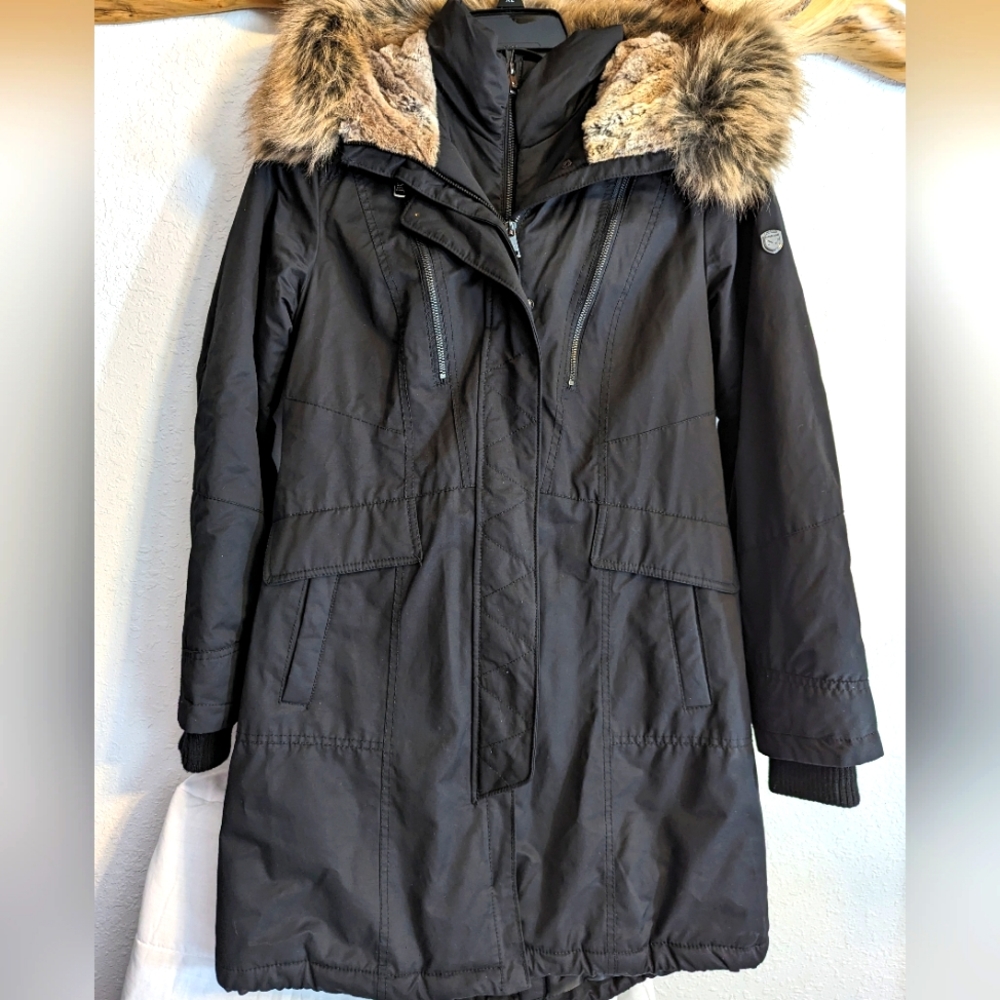 Ladies 1 Madison Expedition Winter Coat With Faux Fur Hood Size Medium